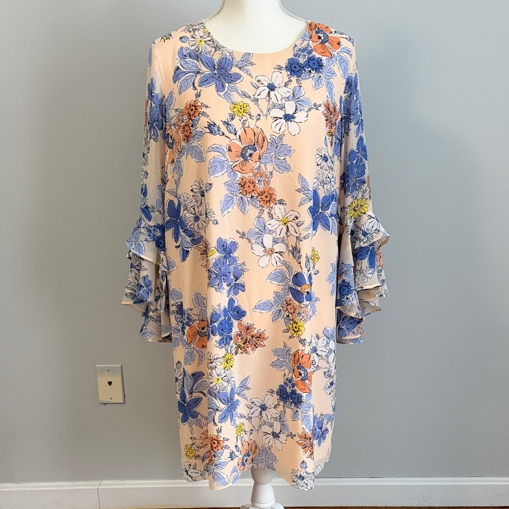 Nanette Lepore Floral Long Sleeve Dress
